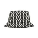 Bucket Hat Optical Print White Black