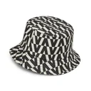 Bucket Hat Optical Print White Black