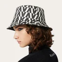 Bucket Hat Optical Print White Black